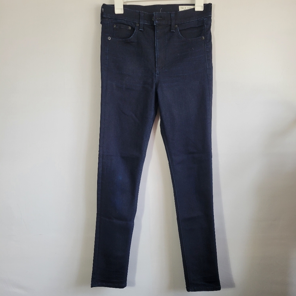 Rag & Bone High Rise Dark Wash Skinny Jeans